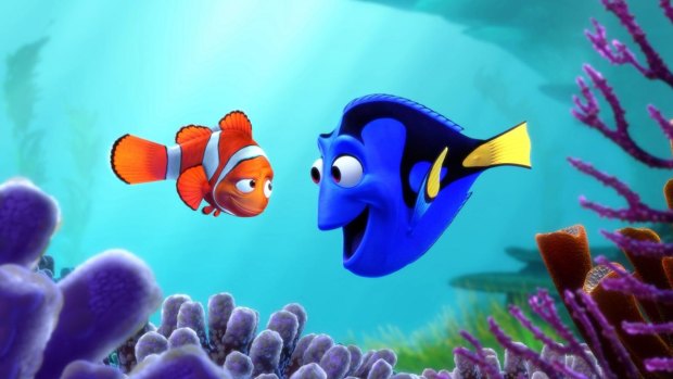 Dory (Ellen DeGeneres) and Marlin (Albert Brooks) in 2003's <i>Finding Nemo</i>.
