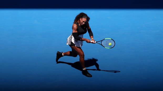 Serena Williams in action against Belinda Bencic.