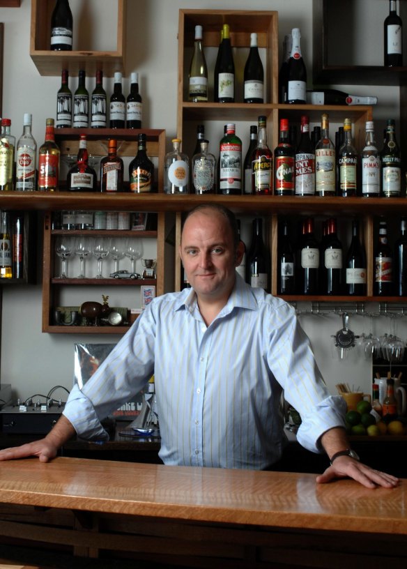 Diffey at his Melbourne bar, Gerald's.