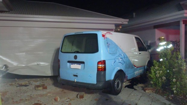 Alcohol seems to be a factor when a van crashed into an Aubin Grove home.