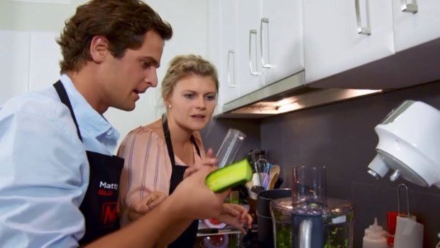 Burning up: Ash and Matty implode in the kitchen.