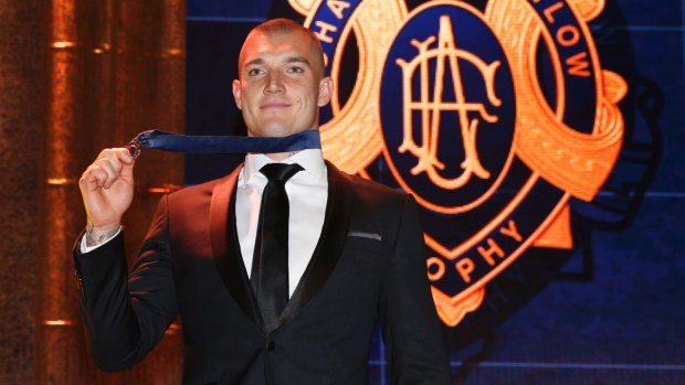 Dustin Martin wins the 2017 Brownlow Medal.