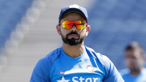 Danger man: India captain Virat Kohli will be looking to target Australian spinners Steve O'Keefe and Nathan Lyon.