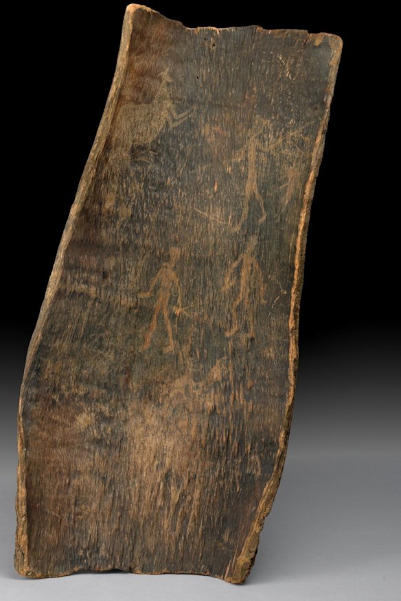 Bark etching by the Dja Dja Wurrung people.
