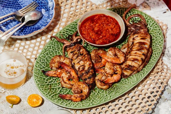 Grilled assam seafood.