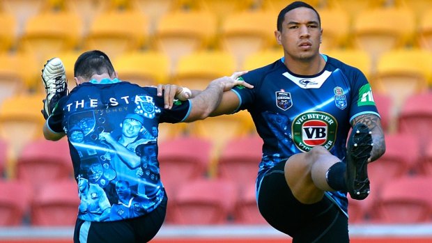 Focused: New Blues back-rower Tyson Frizell will be looking for a big game on debut.
