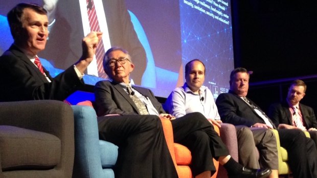 The panel on future cities at the Asia Pacific Cities Summit 2015 in Brisbane.