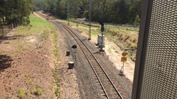 Single track rail line for trains to new city of 50,000 people on the Sunshine Coast.
