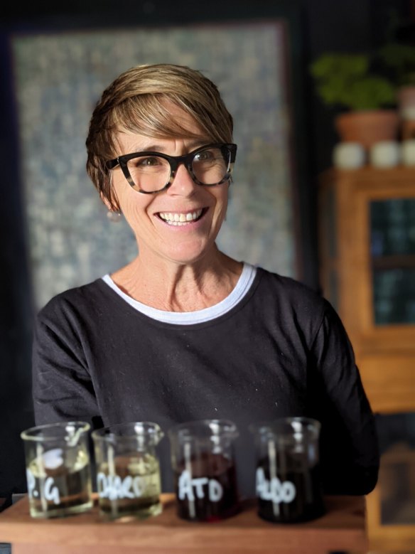 Winemaker Lisa Sartori guides a tasting at Dirty Three Wines in South Gipplsand.