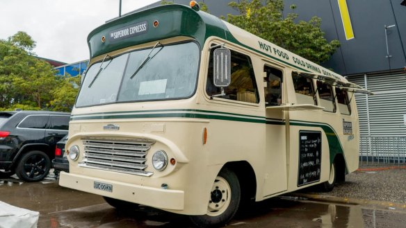 Jovan Curic, of Superior Burgers, has restored a 1950s Austin bus to promote his brand.