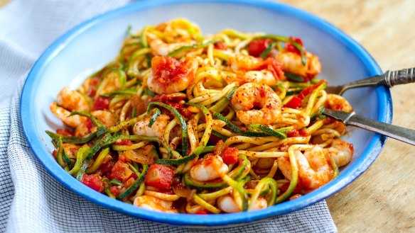Spaghetti or spirals made from zucchini require less cooking time than traditional pasta.