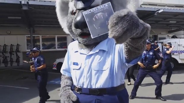 The Queensland Police Service has responded to the Running Man Challenge, with a go at their favourite target.
