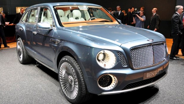 The EXP9F concept car on which Bentley will base the Bentayga.
