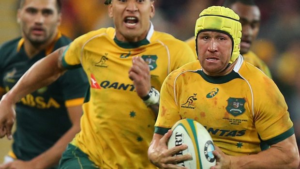Ruled out:  Matt Giteau played his first test in four years on Sautrday night.
