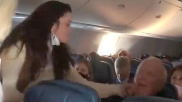 Video shared to social media appears to show Patricia Cornwall, 51, slapping a male passenger across the face during an argument over masks.