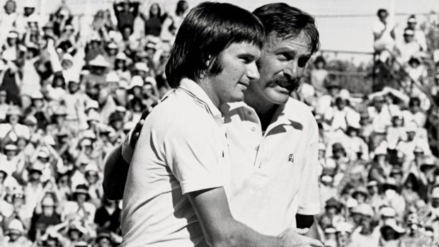 John Newcombe beat Jimmy Connors to win the 1975 Australian Open.
