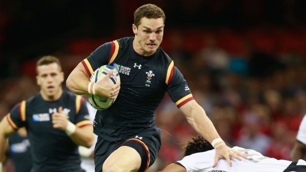 Bruise brother: Wales hope pairing giant backs George North, pictured, and Jamie Roberts in the midfield will do some damage against the Wallabies. 