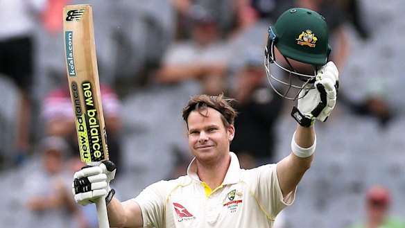 Epic year: Australian skipper Steve Smith marks yet another century.