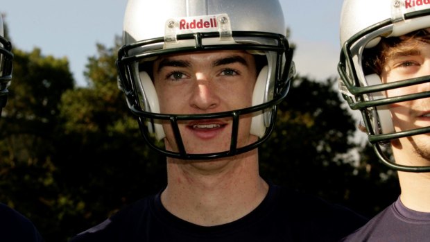 Jordan Berry as a teenager in Melbourne before chasing his dream to be an NFL player.