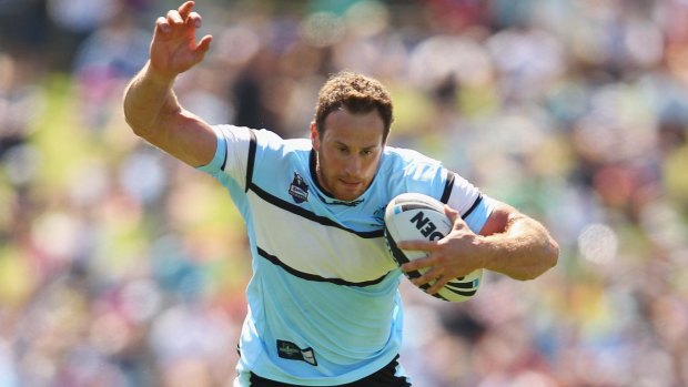 NRL action: Colin Best playing for the Sharks in 2012.