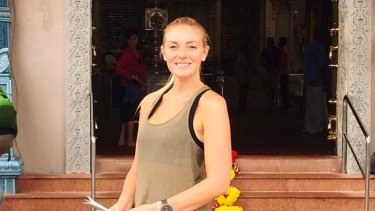 Ella Knights had been on a trip to India and Indonesia.