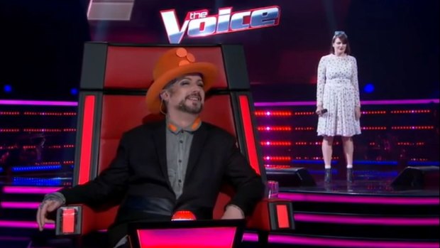 Boy George and his buttons on The Voice Australia.
