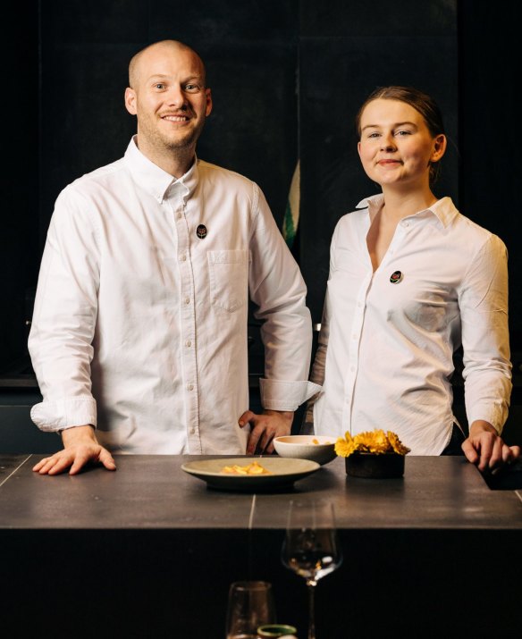 Sophie Pope and Lachlan Colwill are the entire staff of the 12-seat restaurant, but are enjoying the stripped-back set-up.