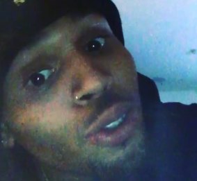 Chris Brown uploads a video from inside his LA home last year.