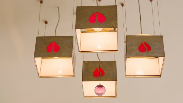 Lightshades in the Dining Room.