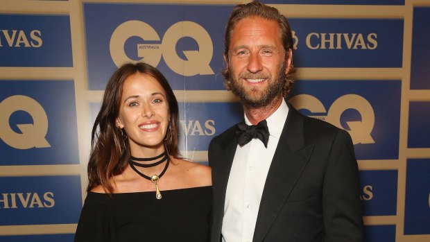 Proud parents: Kate Fowler and Justin Hemmes, pictured at the GQ Awards on Wednesday.