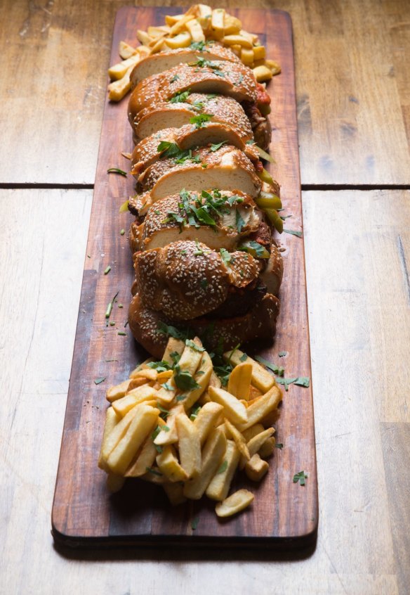 The Left-Handed Chef's jumbo challah schnitzel.