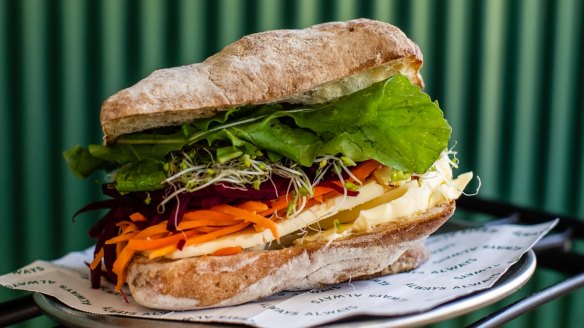 The salad sanga at Redfern's new deli.