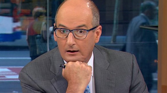 David Koch watches the <i>Sex and the City</i> skit. 