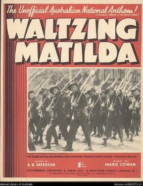 <i>Waltzing Matilda</i> has been adopted as an unofficial anthem by Australians.