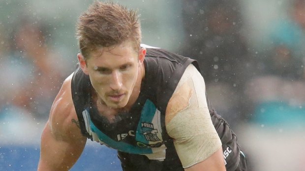 No hard feelings: Hamish Hartlett is expected to receive a warm welcome when he returns to pre-season training with Port despite asking to be traded.