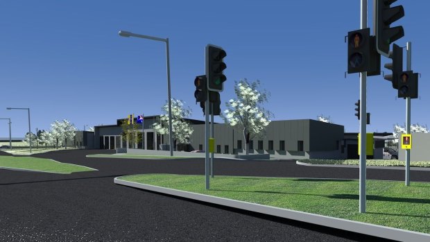 Artist's impressions of a $21 million joint fire and ambulance station to be built at Aranda. 