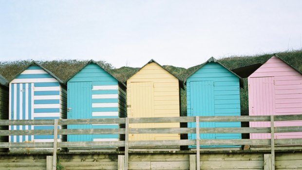 Cornish beach huts.