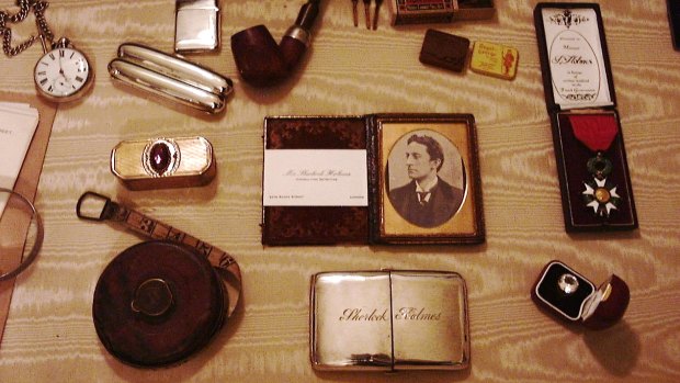 Exhibits at the Sherlock Holmes Museum.