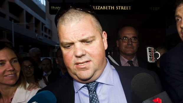 Besieged mining magnate Nathan Tinkler leaves an ICAC hearing in May 2014. His Boardwalk Resources paid $53,000 to the Free Enterprise Foundation but said it was intended for the federal Liberals.