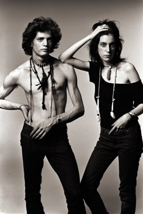 Robert Mapplethorpe and Patti Smith in a 1969 portrait featured in an exhibition at the Blender Gallery, Paddington.