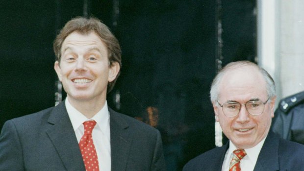 Tony Blair and John Howard, key allies in the Iraq invasion, in London in 1997. 