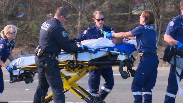 A man has been taken to hospital in a critical condition after an altercation with police.