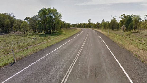 The woman was discovered during a traffic stop on the Warrego Highway at Mitchell, 500 kilometres north-west of Brisbane.
