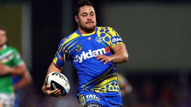 Rugby league comeback?: Jarryd Hayne during his Eels days. 