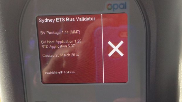 Bus drivers say Opal card readers are regularly malfunctioning.
