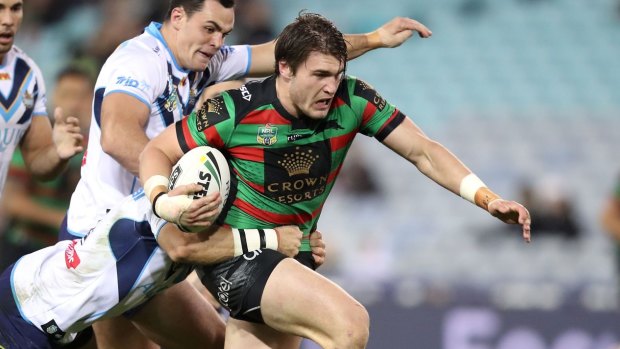Code hopper: Angus Crichton of the Rabbitohs was a successful schoolboy rugby player.