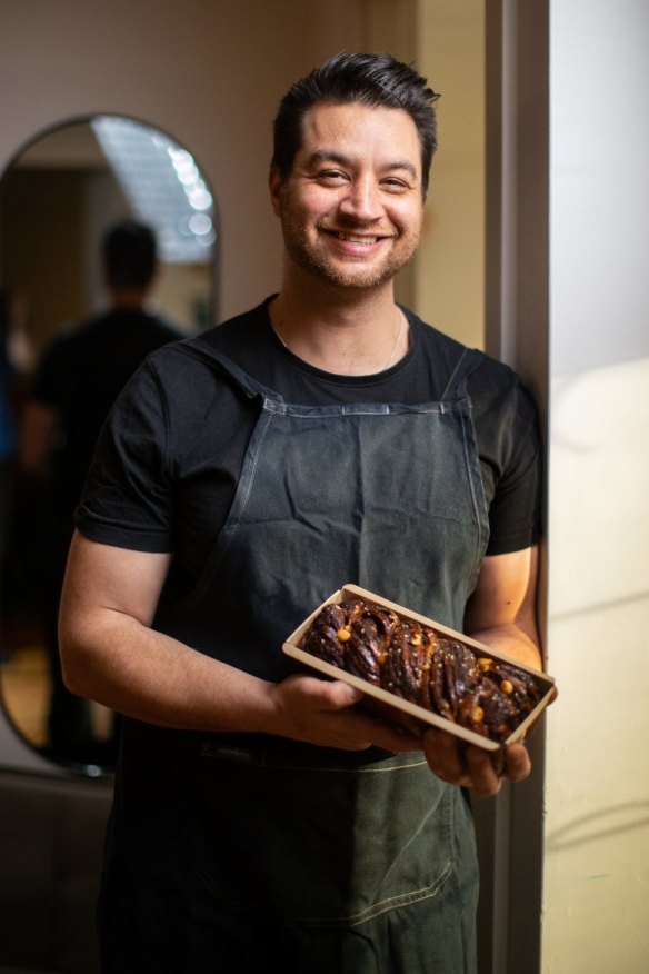 Avi Azoulay aka Babka Boi and his babka.