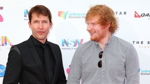 James Blunt was Ed Sheeran's date for the ARIAs.