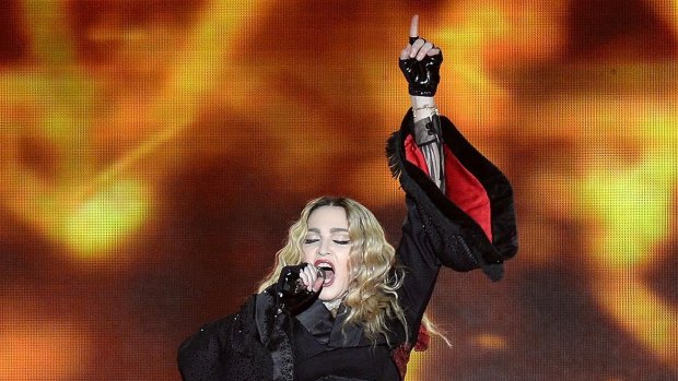 Madonna performs in Brisbane on Wednesday, March 16, 2016 as part of her Rebel Heart Tour.
