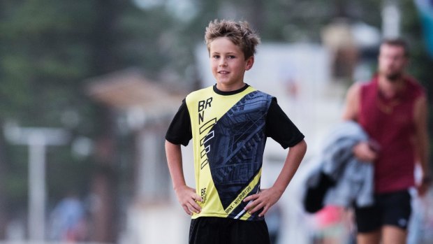 Gran plan: Eight-year-old Oli White is excited about running in the Sydney Morning Herald Sun Run.